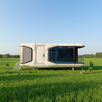 Vente en gros de maisons en forme de capsule spatiale personnalisées, maisons modulaires préfabriquées pour projets touristiques