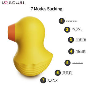 Vibrateur à succion en forme de <span class=keywords><strong>canard</strong></span> jaune à 7 fréquences pour femmes, rechargeable par USB, en silicone médical, étanche au quotidien - Product Image 3
