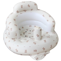 Canapé gonflable portable en PVC pour bébé avec imprimé ours mignon pour l'apprentissage de la position assise et l'utilisation intérieure/extérieure