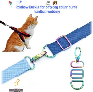 Rainbow Swivel Hook Claw Clasp Mm Slide <b>Strap</b> Buckle D Ring Adjuster Buckle For Dog Collar <b>Backpack</b> Purse Hardware - Product Image 5
