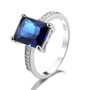 <span class=keywords><strong>Bague</strong></span> de princesse de luxe en argent sterling 925, <span class=keywords><strong>bague</strong></span> de fiançailles en <span class=keywords><strong>diamant</strong></span>, <span class=keywords><strong>bague</strong></span> en <span class=keywords><strong>saphir</strong></span> tendance - Product Image 6
