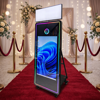 Cabina de Fotos con Espejo Mágico y Logotipo Personalizado, Cabina de Fotos Portátil con Marco LED RGB, OEM ODM para Distribuidores Globales