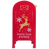 Boîte aux lettres décorative de Noël Oniya Oniya en métal pour Père Noël, 32x32x60cm, pour la maison, le jardin et les fêtes