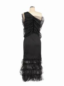 Vestido de noche de fiesta glamuroso ajustado de malla transparente en capas con purpurina para mujer, Sexy, de verano, para invitados de <span class=keywords><strong>boda</strong></span>, graduación, celebridad, para verano, para mujer - Product Image 5