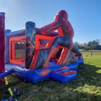 Château gonflable Spider Man d'affaires sautant le toboggan gonflable Spiderman pour enfants et adultes