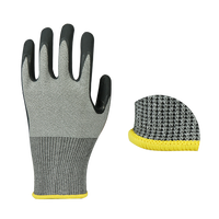 Good Flex 15G Nylon Spandex Gants de sécurité au travail Noir NBR Palm Enduit Sandy Nitrile Hommes Gants de travail acharné