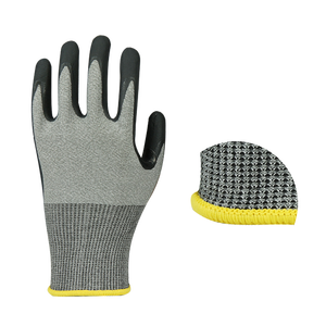 Good Flex 15G <span class=keywords><strong>Nylon</strong></span> Spandex Guantes de seguridad en el trabajo Negro NBR Palm Coated Sandy Nitrile Hombres Guantes de trabajo duro - Product Image 6