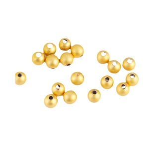 Lisheng Jewelry Gold Metal Beads Round Loose <b>Spacer</b> Beads For DIY Jewelry Making Bracelets Necklaces Accessories - Product Image 5