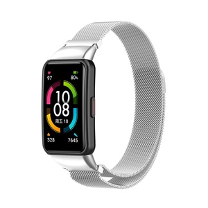 Bracelet à boucle magnétique Milan pour <span class=keywords><strong>Huawei</strong></span> Honor <span class=keywords><strong>Band</strong></span> 7 <span class=keywords><strong>6</strong></span> Bracelet de remplacement de bracelet intelligent pour <span class=keywords><strong>Huawei</strong></span> <span class=keywords><strong>Band</strong></span> <span class=keywords><strong>6</strong></span> <span class=keywords><strong>Pro</strong></span> Dragonne en métal - Product Image 5