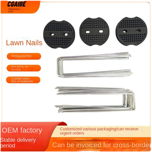 U-Vormige Gegalvaniseerde Imitatie Gras Doek Vast Nagel Schuine Puntige Turf Nagel Voor Kas Tuinieren Tuinbenodigdheden - Product Image 2