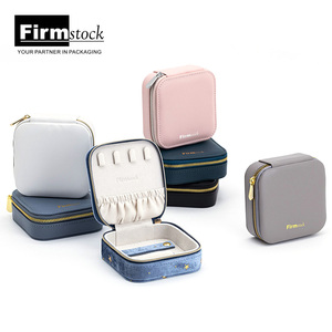 Luxury Custom Real Leather Genuin Boxes Pu Leatherette Logo Printed Genuine Travel Vegan Jewelry Box