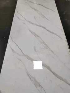 1200*3000mm intérieur <span class=keywords><strong>coller</strong></span> sur la décoration murale blanc brillant <span class=keywords><strong>salle</strong></span> <span class=keywords><strong>de</strong></span> <span class=keywords><strong>bain</strong></span> marbre carrelage salon PET marbre autocollant mural - Product Image 6