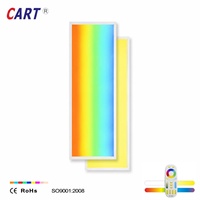Vente en gros usine – Panneau LED RVB+CCT 36W 1x4FT rétroéclairé avec contrôle RF 2.4G et application, Zigbee, haute efficacité, AC200-240V, OEM ODM