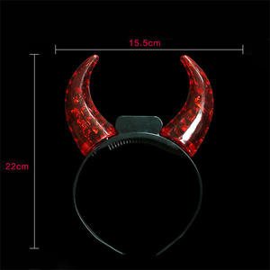 Gran oferta, bandas para la cabeza <span class=keywords><strong>de</strong></span> cuerno <span class=keywords><strong>de</strong></span> <span class=keywords><strong>diablo</strong></span> <span class=keywords><strong>con</strong></span> luz LED roja para accesorios <span class=keywords><strong>de</strong></span> disfraz, recuerdo <span class=keywords><strong>de</strong></span> fiesta - Product Image 2
