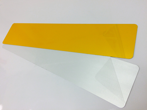 Plaque d'<span class=keywords><strong>Immatriculation</strong></span> de Voiture Acrylique Vierge Personnalisée du Royaume-Uni 11x52cm avec Chiffres et Lettres 4D et Films Réfléchissants Jaunes et Blancs - Product Image 2