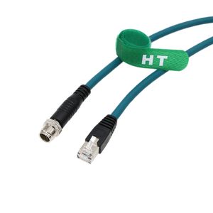 HangTon Ethernet <b>Cable</b> M12 X-coded 8-pin to <b>RJ45</b> CAT7e for Machine Vision Sensor Network Industrial Switch - Product Image 2