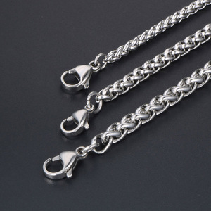 Collier à chaîne en acier inoxydable pour hommes, 3.0mm 4.0mm 5.0mm, design géométrique, pour cadeau EE402 - Product Image 3