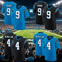 Jersey Sepak Bola Amerika Bordir Carolina Panthers Grosir # 4 Tetairoa McMillan 9 Bryce Young Seragam Sepak Bola