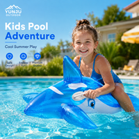 Bouée gonflable Baleine pour enfants, jouet de piscine, animal aquatique, avec deux poignées, en PVC durable, pour l'été et les activités de plein air, OEM ODM