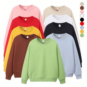 Design Wholesale Spring Embroidery Customized Men's Sweater Shirt Blank Oversized Round Neck Cotton Unisex Sweater - Product Image 6