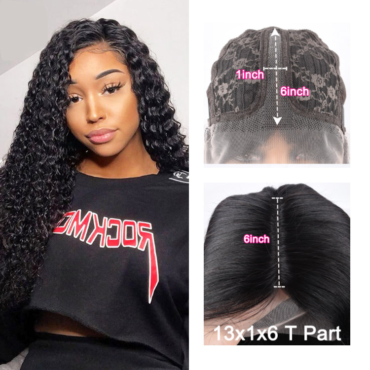 T-parte peluca-rizado