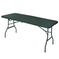 Table pliante en plastique HDPE pour le camping, capacité de charge de 80 kg, pliage rapide, table de pique-nique, empilable, résistante aux UV, légère, facile à utiliser