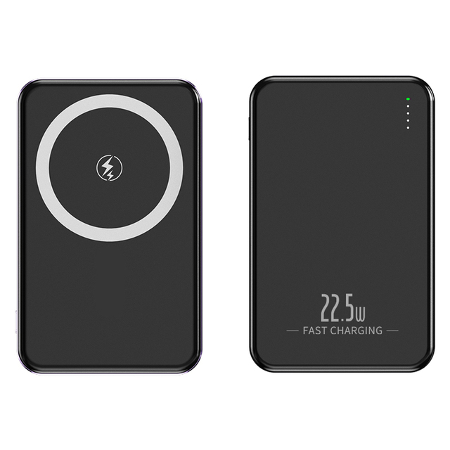 Custom Ultra-thin Magnetic Power Bank 5000mah Slim ultra Thin Mobile Magnetic Wireless Power Bank