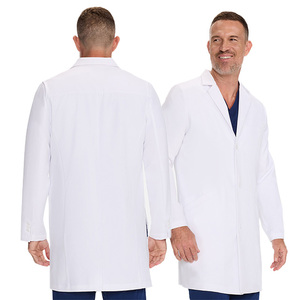 Blouse de laboratoire tissée pour hommes de 36 pouces de qualité supérieure avec ensembles de gommage médical respirant poche intérieure et porte-stylo disponibles grandes tailles régulières - Product Image 4