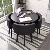 Table à manger ronde de luxe et 4 chaises, ensemble de table à manger moderne pour restaurant et café, mobilier de qualité supérieure à prix abordable