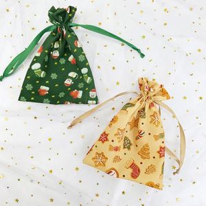 Bolsa de Algodón Ecológica Personalizada para Fiestas, con Estampado de Dibujos Animados, Recuerdos, Regalos de Compras, Manualidades para Navidad - Product Image 6