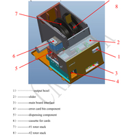 Module distributeur de cartes 591-QJ05, conception modulaire, montage mobile, alimentation électrique basse tension, équipement de service, restaurants, hôtels