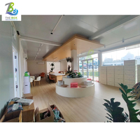 Prefab wadah toko kopi Bar pengiriman seluler terbaik kustom Restoran rumah Modular 20 kaki 40 kaki