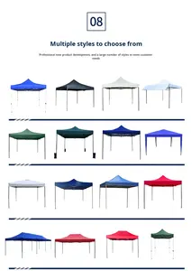 Tente publicitaire extérieure personnalisée, imprimée, UV50+, imperméable, coupe-vent, avec structure renforcée, installation en 60 secondes, sac <span class=keywords><strong>de</strong></span> transport, pare-soleil - Product Image 4