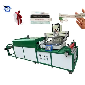 On Sale Automatic Lanyard Label Tape Satin Ribbon Screen Printing Machine Screen Printer Labels Roll To Roll