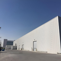 Entrepôt à deux étages abordable, structure en acier préfabriquée, bâtiment métallique préfabriqué avec bureau