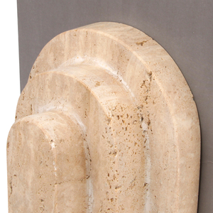 Accessoires de bureau en <span class=keywords><strong>marbre</strong></span> au design classique moderne Arche décorative <span class=keywords><strong>Serre</strong></span>-livres en travertin beige - Product Image 3