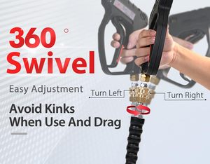 Manguera de Agua de Alta Presión con Trenzado de Acero para Agua Caliente y Fría 35 ° F a 212 ° Tubería de Suministro Flexible y Duradera con Capa Interior y Exterior de <span class=keywords><strong>Goma</strong></span> F - Product Image 4