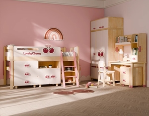 Armoire combinée de rangement multifonctionnelle pour <span class=keywords><strong>lit</strong></span> <span class=keywords><strong>mi</strong></span>-<span class=keywords><strong>hauteur</strong></span> <span class=keywords><strong>Lit</strong></span> pour enfants en bois massif <span class=keywords><strong>Lit</strong></span> amusant pour animaux de petite taille - Product Image 5