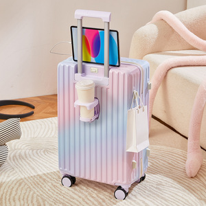 Gradient <strong>Rainbow</strong> Lightweight Hard Shell Carry on Luggage Durable <strong>Suitcase</strong> Spinner Wheels <strong>Suitcase</strong> With TSA Lock - Product Image 4