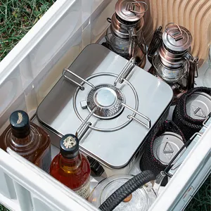 Estufa de Gas Butano Portátil Moderna y Ligera para Acampar y Cocinar al Aire Libre Hecha de Acero Inoxidable - Product Image 2