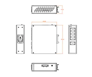 OEM 10 Port 10/100/1000Mpbs 8 Ports Industrial Poe Switch für IP Kamera