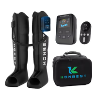 Masseur de jambes Airwave à 4 chambres, version longue, dispositif de compression séquentielle avec coussins d'air, relaxation musculaire sportive
