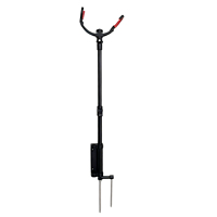 Support de canne à pêche réglable double usage : piquet de sol et fixation pour boîte à pêche – Support portable pour canne à pêche pour voiture, extérieur et camping