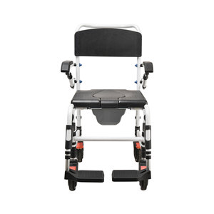Wheeled Care <b>Commode</b> <b>Chair</b> With Seat And Backrest For Hospital Use - Product Image 2