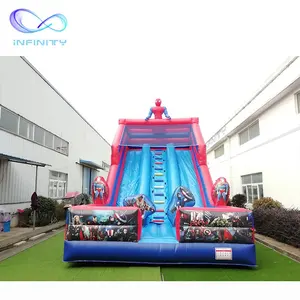 Commercial Inflatable Spider Man Slide Outdoor Inflatable Jumping Castle Bouncy Slide Kids Inflatable Bouncer With Slide