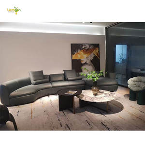 Venta caliente curvo convertible sofá conjunto compresible muebles para el hogar blanco media <span class=keywords><strong>luna</strong></span> sofá para salón de belleza - Product Image 4