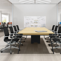 Ensemble de table de conférence de bureau moderne en bois LIWEI ODM OEM avec matériaux écologiques et design extensible pour usage commercial