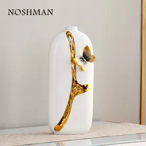 Noshman Florero De Decoracion Hand Ambachtelijke Luxe Home Decor Decoratieve Emaille Koperen Keramische Decorating Vazen