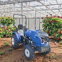 Tracteur de Verger 50 CV, Tracteur Agricole Étroit pour Vignoble et Jardin Fruitier avec Direction Hydraulique