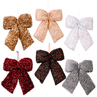 Nœud en tissu velours à sequins 3D personnalisé, écologique et durable, pour emballage cadeau d'anniversaire, d'Halloween, de Noël, pour la maison et l'hôtel - Vente en gros
